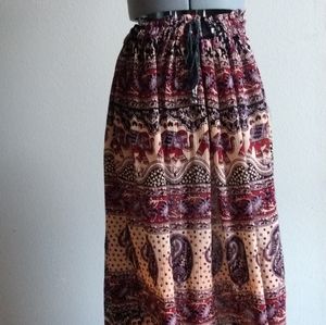 Boho maxi skirt